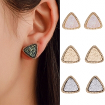 Fashion Colorful Starry Triangle Shaped Stud Earrings