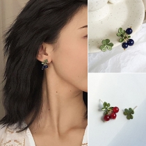 Fresh Style Blueberries Shaped Stud Earrings