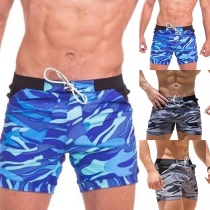 Fashion Camouflage Printed Man's Beach Shorts