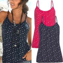 Sexy Backless Printed Sling Top