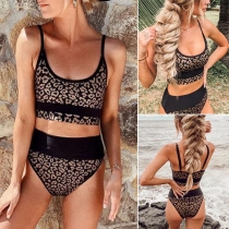 Sexy High Waist Leopard Printed Bikini Set