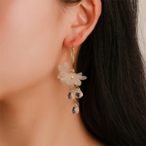 Sweet Style Flower Pendant Earrings
