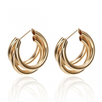 Chic Style Multi-layer C-shaped Stud Earrings