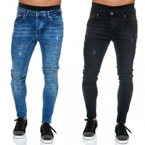 Fashion Middle-waist Man's Jeans