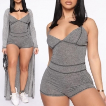 Sexy Backless V-neck Slim Fit Sling Romper