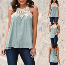 Sexy Lace Spliced Sling Top