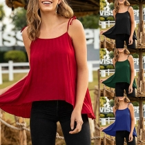 Sexy Backless Solid Color Sling Top