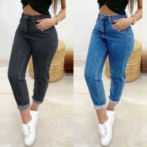 Fashion High Waist Relaxed-fit Jeans