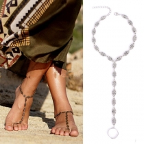 Bohemian Style Hollow Out Carving Anklet