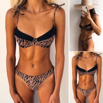 Sexy Low-waist Leopard Printed Bikini Set