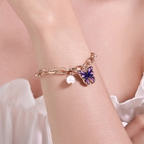 Sweet Style Butterfly Pendant Bracelet