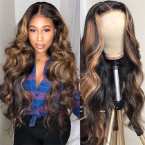 Fashion Color Gradient Long Curly Wigs