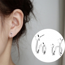 Chic Style U-shaped Star Stud Earrings