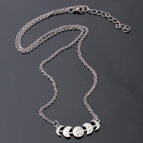 Simple Style Eclipse Pendant Alloy Necklace