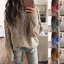 Fashion Solid Color Long Sleeve Turtleneck Sweater
