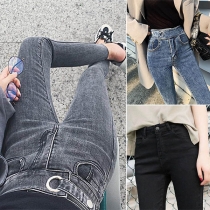 Fashion High Waist Slim Fit Jeans