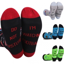 Fashion Contrast Color letters Printed Socks