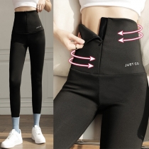 Fashion Solid Color High Waist Stretch Yoga Pants