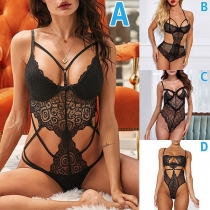 Sexy Backless Crossover Hollow Out Sling Lace Lingerie