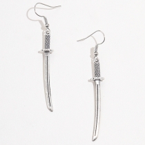 Creative Style Sword Shaped Alloy Earrings