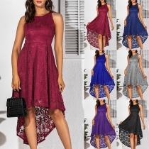 Sexy Off-shoulder High-low Hem Lace Party Dress