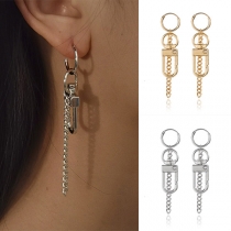 Punk Style Long Tassel Pendant Alloy Earrings