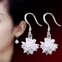 Creative Style Ice Flower Shaped Stud Earrings