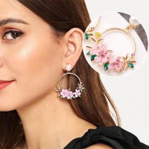 Sweet Style Wreath Shaped Earrings