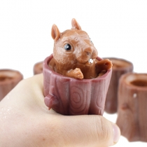 Cute Style Stump Squirrel Shaped Squeeze Vent Toys