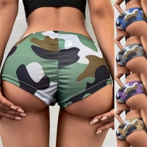 Sexy Low-waist Camouflage Printed Mini Shorts