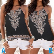 Bohemian Style Printed Sling Top