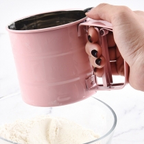 Semi-automatic Handheld Stainless Steel Flour Sifter