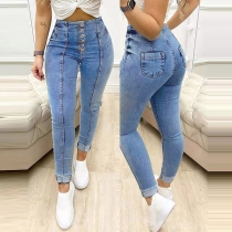 Fashion High Waist Slim Fit Jeans