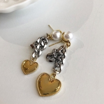 Fashion Hear Chain Pendant Earrings