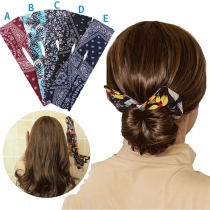 Creative Style Printed Bow-knot Hair Device 2 Piece/Set