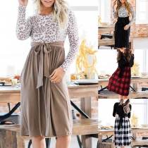 Fashion High Waist Tie-belt Slim Fit Skirt