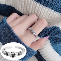 Creative Style Handshake Shaped Open Ring