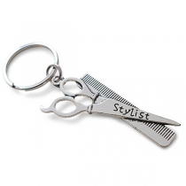 Creative Style Scissors & Comb Pendant Key Chain