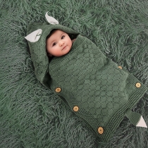 Cute Style 3D Ear Solid Color Side-button Baby Sleeping Bag