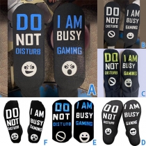 Funny Style Do Not Disturb I Am Busy Gaming Socks  2 Pair/Set