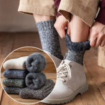 Fashion Solid Color Ankle-length Man's Warm Socks