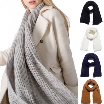 Fashion Solid Color Knit Couple Scarf