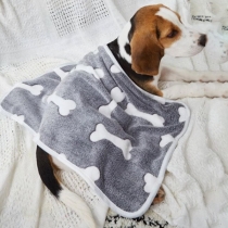 Cute Cartoon Printed Plush Mat Blanket for Pets
