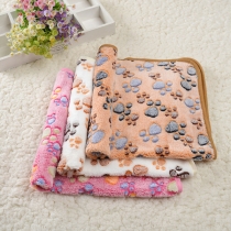 Cute Dog's Claw Printed Pattern Plush Mat Blanket for Pets