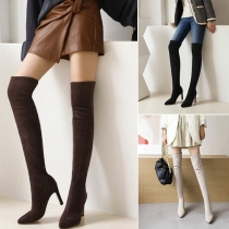 Sexy High-heel Pointed Toe Over-the-knee Boots