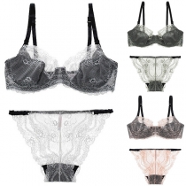Sexy See-through Lace Spliced Underwear Lingerie Set