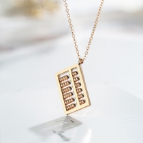 Chic Style Abacus Pendant Alloy Necklace