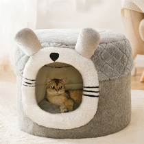 Cute Animal Shape Enclosed Pets House