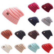Fashion Solid Color Warm Knit Beanies