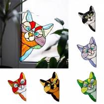 Cute Cat Pattern Wall Glass Sticker